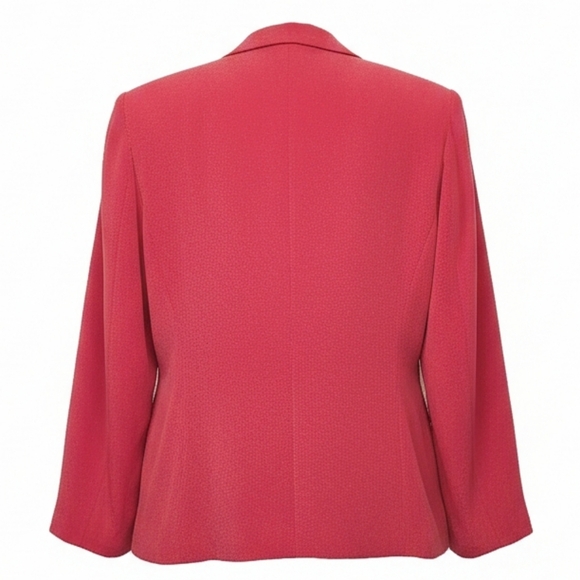 Travis Ayers Red Silk Blazer Women's Size 12 - Picture 2 of 9